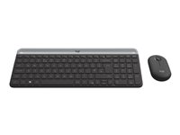 Logitech Slim Wireless Combo MK470 - sats med tangentbord och mus - QWERTY - spansk - grafit Inmatningsenhet 920-009198