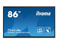 iiyama ProLite TE8614MIS-B1AG 86" Klass (85.6" visbar) LED-bakgrundsbelyst LCD-skärm - 4K - för interaktiv skyltning/interaktiv kommunikation TE8614MIS-B1AG