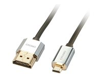 Lindy CROMO Slim High Speed HDMI to micro HDMI Cable with Ethernet - HDMI-kabel med Ethernet - 50 cm 41680