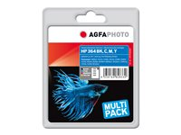 AgfaPhoto - färg (cyan, magenta, gul, svart) - kompatibel - bläckpatron (alternativ för: HP 364, HP SD534EE) APHP364SET