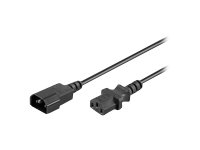 MicroConnect PowerCord - förlängningskabel för ström - IEC 60320 C14 till IEC 60320 C13 - 1 m PE040610