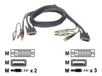 IOGEAR G2L8D02U - video/USB/ljud-kabel - 1.8 m G2L8D02U