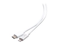 C2G 3ft (0.9m) USB-C Male to Lightning Male Sync and Charging Cable - White - Lightning-kabel - Lightning / USB - 90 cm C2G54558