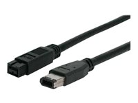 StarTech.com 6 ft IEEE-1394 Firewire Cable 9-6 M/M - IEEE 1394 cable - 6 pin FireWire (M) to FireWire 800 (M) - 6 ft - black - 1394_96_6 - IEEE 1394-kabel - 6 pin FireWire till FireWire 800 - 1.8 m 1394_96_6