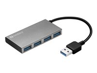 Sandberg USB 3.0 Pocket Hub - hubb - 4 portar 133-88