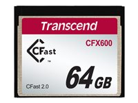 Transcend CFast 2.0 CFX600 - flash-minneskort - 64 GB - CFast 2.0 TS64GCFX600