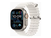 Apple Watch Ultra 2 - titan - smart klocka med Ocean-band - vit - 64 GB MREJ3DH/A