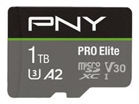 PNY PRO Elite - flash-minneskort - 1 TB - mikroSDXC UHS-I P-SDU1TBV32100PRO-GE