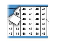 Brady Solid Numbers Wire Marker Card Legend 48 - lednings/kabelmärkare (förtryckt) WM-48-PK