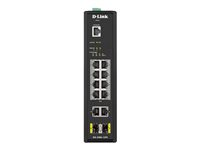 D-Link DIS 200G-12PS - switch - 10 portar - Administrerad DIS-200G-12PS