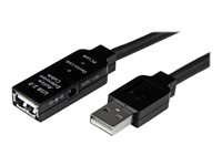 StarTech.com 25 m aktiv USB 2.0-förlängningskabel - M/F - USB-förlängningskabel - USB till USB - 25 m USB2AAEXT25M