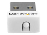StarTech.com USB 150 Mbps Mini Wireless N-nätverksadapter – 802.11n/g 1T1R USB WiFi-adapter – Vit - nätverksadapter - USB 2.0 USB150WN1X1W