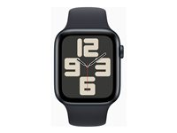 Apple Watch SE (GPS + Cellular) 2a generation - midnattsaluminium - smart klocka med sportband - midnatt - 32 GB MRH83QF/A