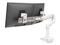 Ergotron LX Dual Direct monteringssats - Patenterade Constant Force-tekniken - för 2 LCD-bildskärmar - vit 45-609-216