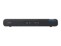 Belkin Universal Secure Single-Head - omkopplare för tangentbord/video/mus/ljud - 2 portar - TAA-kompatibel F1DN102KVM-UN-3