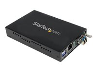 StarTech.com 1000 Mbps Gigabit Single-Mode Copper to Fiber Media Converter - Ethernet (1000Base-T) to LC Fiber Converter (ET1000S40LC2) - fibermediekonverterare - 1GbE ET1000S40LC2