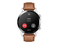 Huawei Watch GT 2 Classic - rostfritt stål - smart klocka med rem - stenbrun 55024470