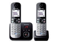 Panasonic KX-TG6822 - trådlös telefon - svarssysten med nummerpresentation + 1 extra handuppsättning KX-TG6822GB