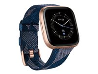 Fitbit Versa 2 Special Edition - kopparros - smart klocka med band - marinblå FB507RGNV