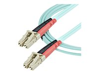 StarTech.com 1m (3ft) LC/UPC to LC/UPC OM3 Multimode Fiber Optic Cable, Full Duplex 50/125Âµm Zipcord Fiber Cable, 100G Networks, LOMMF/VCSEL, <0.3dB Low Insertion Loss - LSZH Fiber Patch Cord - patch-kabel - 1 m - havsblå A50FBLCLC1