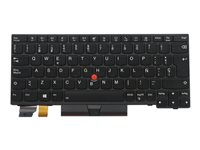 Lenovo - ersättningstangentbord för bärbar dator - med Trackpoint - QWERTY - spansk - svart Inmatningsenhet 5N20V43046
