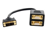 StarTech.com 1 ft / 30cm DVI to Dual VGA Y Splitter Cable - DVI-I Analog to Dual VGA, 1x DVI-I (M), 2x VGA (F) (DVISPL1VV) - bildskärmsdelare - 30 cm DVISPL1VV