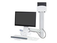 Ergotron StyleView Sit-Stand Combo System monteringssats - för LCD-skärm/tangentbord/mus/streckkodsläsare/processor - liten CPU-hållare - vit 45-273-216