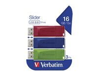 Verbatim Slider - USB flash-enhet - 16 GB 49326