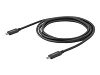 StarTech.com USB-C-kabel med Power Delivery (3 A) - M/M - 2 m - USB 3.0 - USB-IF-certifierad - USB typ C-kabel - 24 pin USB-C till 24 pin USB-C - 2 m USB315CC2M