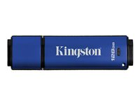 Kingston DataTraveler Vault Privacy 3.0 - USB flash-enhet - 128 GB - TAA-kompatibel DTVP30/128GB