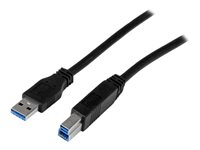 StarTech.com 2m 6 ft Certified SuperSpeed USB 3.0 A to B Cable Cord - USB 3 Cable - 1x USB 3.0 A (M), 1x USB 3.0 B (M) - 2 meter, Black (USB3CAB2M) - USB-kabel - USB Type B till USB typ A - 2 m USB3CAB2M