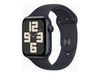 Apple Watch SE (GPS) 2a generation - midnatt - smart klocka med sportband - midnatt - 32 GB MRE73KS/A