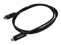 StarTech.com Active 40Gbps Thunderbolt 3 Cable - 3.3ft/1m - Black - 5k 60Hz/4k 60Hz - Certified TB3 Charger Cord w/ 100W Power Delivery (TBLT3MM1MA) - Thunderbolt-kabel - 24 pin USB-C till 24 pin USB-C - 1 m TBLT3MM1MA