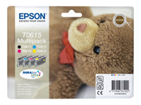 Epson T0615 multipack - 4-pack - svart, gul, cyan, magenta - original - bläckpatron C13T06154010