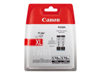 Canon PGI-570PGBK XL Twin Pack - 2-pack - Lång livslängd - svart - original - bläcktank 0318C007