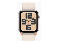 Apple Watch SE (GPS) 2a generation - stjärnljusaluminium - smart klocka med sportögla - starlight - 32 GB MR9W3QF/A