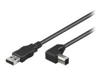 MicroConnect USB 2.0 - USB-kabel - USB till USB typ B - 2 m USBAB2ANGLED