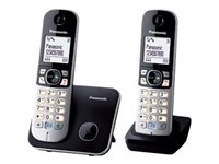 Panasonic KX-TG6812 - trådlös telefon med nummerpresentation + 1 extra handuppsättning KX-TG6812FXB
