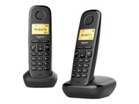 Gigaset A170 Duo - trådlös telefon med nummerpresentation + 1 extra handuppsättning L36852-H2802-R201