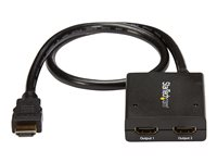 StarTech.com 4K HDMI video-splitter med 2 portar – 1x2 HDMI-splitter – Strömförses via USB eller strömadapter – 4K 30 Hz - video/audiosplitter - 2 portar ST122HD4KU