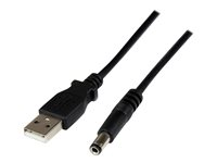 StarTech.com 2m USB to Type N Barrel Cable - USB to 5.5mm 5V DC Power Cable - USB to DC Power - 2 meter (USB2TYPEN2M) - strömkabel - USB (endast ström) till Växelströmsjack 5,5 x 2,5 mm - 2 m USB2TYPEN2M