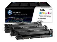 HP 201X - 3-pack - Lång livslängd - gul, cyan, magenta - original - LaserJet - tonerkassett (CF253XM) CF253XM