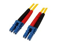 StarTech.com 7m Fiber Optic Cable - Single-Mode Duplex 9/125 - LSZH - LC/LC - OS1 - LC to LC Fiber Patch Cable (SMFIBLCLC7) - patch-kabel - 7 m - gul SMFIBLCLC7