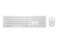 Dell Pro KM5221W - sats med tangentbord och mus - AZERTY - belgisk - vit KM5221W-WH-BEL