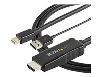 StarTech.com 6ft (2m) HDMI to Mini DisplayPort Cable 4K 30Hz, Active HDMI to mDP Adapter Converter Cable with Audio, USB Powered, Mac & Windows, HDMI Male to mDP Male Video Adapter Cable - HDMI to mDP Converter (HD2MDPMM2M) - kabel för video / ljud - DisplayPort / HDMI - 2 m HD2MDPMM2M