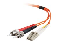 C2G LC-ST 50/125 OM2 Duplex Multimode PVC Fiber Optic Cable (LSZH) - nätverkskabel - 10 m - orange 85497