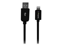 StarTech.com 1 m USB till Lightning-kabel - iPhone/iPad/iPod-laddningskabel - Lightning till USB-kabel för laddning med hög hastighet - Apple MFi-certifierad - Svart - Lightning-kabel - Lightning / USB - 1 m USBLT1MB