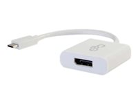 C2G USB C to DisplayPort Adapter Converter - USB Type C to DisplayPort White - extern videoadapter - vit 80520