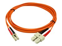 StarTech.com 2m Fiber Optic Cable - Multimode Duplex 50/125 - LSZH - LC/SC - OM2 - LC to SC Fiber Patch Cable - nätverkskabel - 2 m 50FIBLCSC2