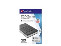 Verbatim Store 'n' Go Secure Portable HDD with Keypad Access - hårddisk - 2 TB - USB 3.1 Gen 1 53403